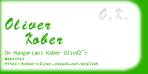 oliver kober business card